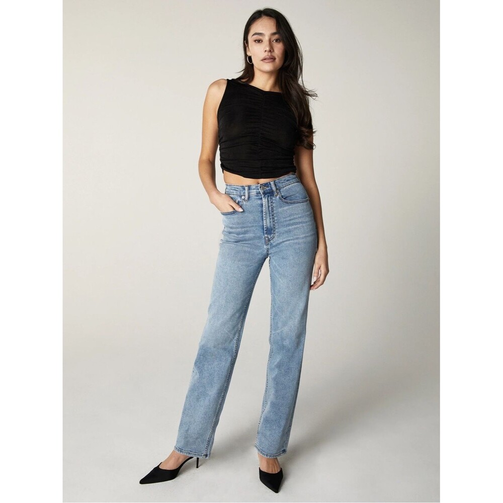 Anthropologie Unpublished Rae Straight Leg Jeans Olympic Wash